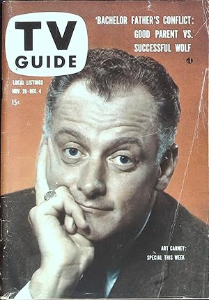 TV Guide November 28, 1959 Art Carney