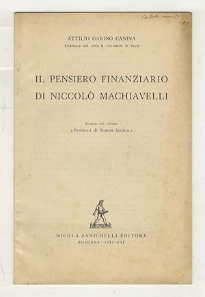 Il pensiero finanziario di Niccolò Machiavelli.