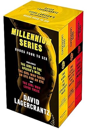 Image du vendeur pour Millennium series 3 Books Collection Box Set by David Lagercrantz (Books 4 - 6) (The Girl in the Spider's Web, The Girl Who Takes an Eye for an Eye & The Girl Who Lived Twice) mis en vente par WeBuyBooks