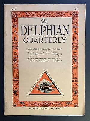 Bild des Verkufers fr The Delphian Quarterly, Volume 20, Number 2 (XX, Two, April 1937) - includes When Will School Books.? by Ezra Pound zum Verkauf von Philip Smith, Bookseller