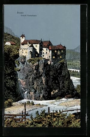 Künstler-Ansichtskarte Eugen Felle: Bozen, Fernansicht auf Schloss Runkelstein