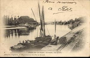 Ansichtskarte / Postkarte Pessac Gironde, Les Quais