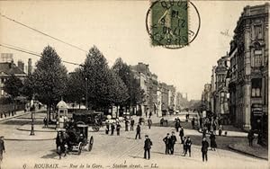Ansichtskarte / Postkarte Roubaix Nord, Rue de la Gare