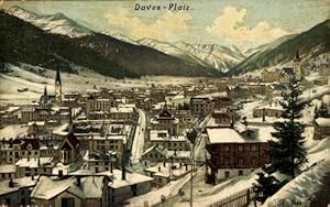 Ansichtskarte / Postkarte Davos Platz Kanton Graubünden, Panorama