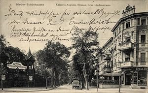 Ansichtskarte / Postkarte Berlin Pankow Niederschönhausen, Kaiserin Augusta Straße Ecke Lindenstr...