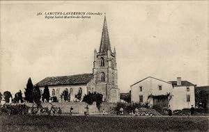 Ansichtskarte / Postkarte Lamothe Landerron Gironde, Kirche Saint Martin de Serres
