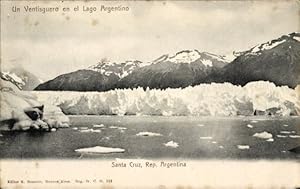 Ansichtskarte / Postkarte Santa Cruz Argentinien, Un Ventisguero, Lago Argintino