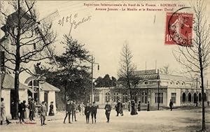 Ansichtskarte / Postkarte Roubaix Nord, Internationale Ausstellung 1911, Avenue Jussieu, Restaura...
