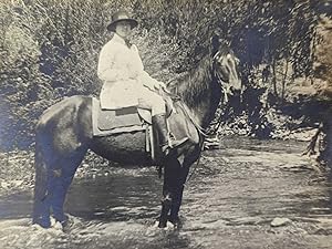 Photographic Portrait of Enid Riding Her Pony