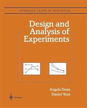 Image du vendeur pour Design and Analysis of Experiments mis en vente par GreatBookPricesUK