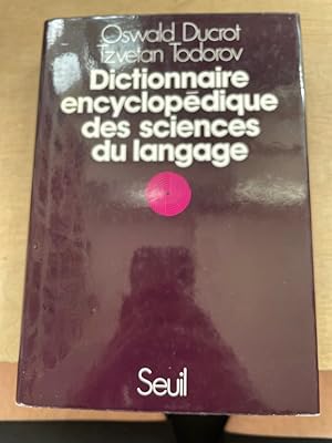 Immagine del venditore per Dictionnaire encyclopdique des sciences du langage. venduto da Fundus-Online GbR Borkert Schwarz Zerfa