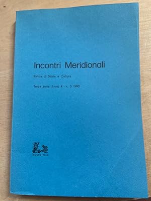 Incontri Meridionali. Revista di Storia e Cultura. Terza serie Anno X. N. 3 1990.