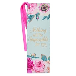 Seller image for Bookmark Faux Leather Nothing Will Be Impossible Matt. 17:20 (Miscellaneous Print) for sale by BargainBookStores