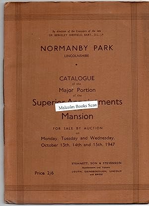 Auction Catalogue Normanby Park, Lincolnshire of Major Portain of the Mansion