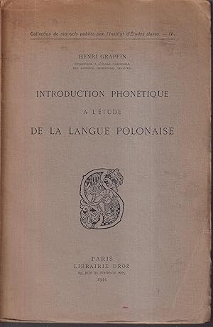Introduction phonetique a l'etude de la langue polonaise