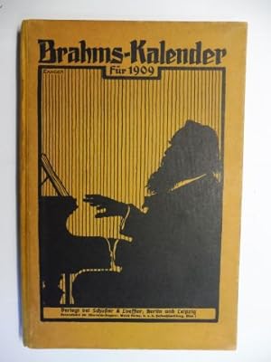 Bild des Verkufers fr Brahms-Kalender fr (auf das Jahr) 1909. Herausgeben von der "Musik". zum Verkauf von Antiquariat am Ungererbad-Wilfrid Robin
