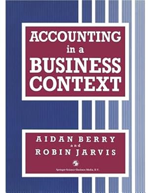 Imagen del vendedor de Accounting in a Business Context a la venta por GreatBookPricesUK