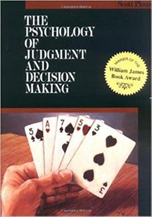 Imagen del vendedor de The Psychology of Judgment and Decision Making (McGraw-Hill Series in Social Psychology) a la venta por WeBuyBooks
