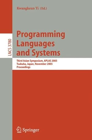 Bild des Verkufers fr Programming Languages and Systems : Third Asian Symposium zum Verkauf von GreatBookPricesUK