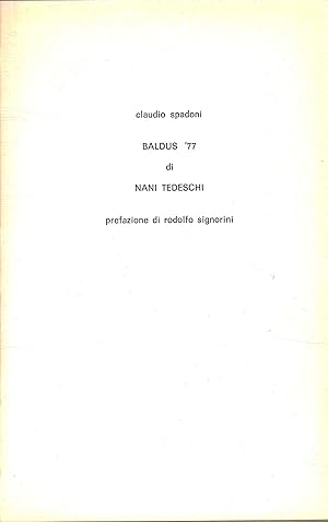 Seller image for Baldus '77 di Nani Tedeschi for sale by Di Mano in Mano Soc. Coop