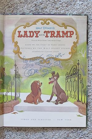 Seller image for Walt Disney's Lady and the Tramp -- Inscribed and Signed "Walt Disney" (By Disney Animator Bob Moore) for sale by Magus Books of Sacramento