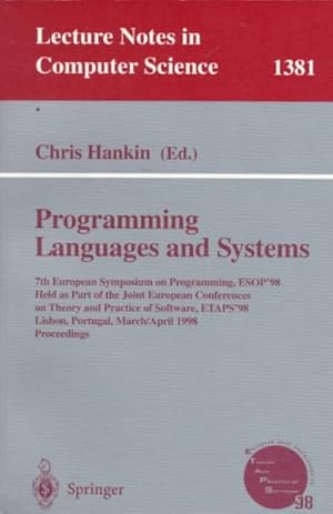 Bild des Verkufers fr Programming Languages and Systems : 7th European Symposium on Programming, Esop '98 Held As Part of the Joint European Conferences on Theory and Practice of Software, Etaps '98, Lisbon, zum Verkauf von GreatBookPricesUK
