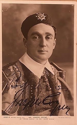 Signed postcard photograph