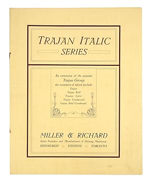 Seller image for Trajan Italic Series . . . [wrapper title]. for sale by Garrett Scott, Bookseller (ABAA)