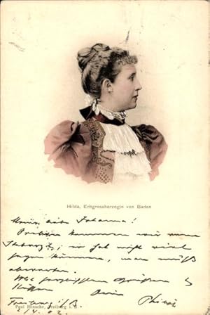 Ansichtskarte / Postkarte Hilda, Erbgroßherzogin von Baden