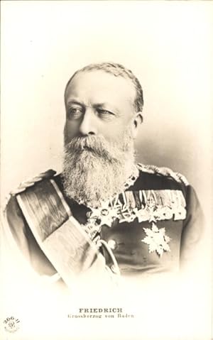 Ansichtskarte / Postkarte Großherzog Friedrich I. von Baden, Portrait in Uniform - NPG 266 11