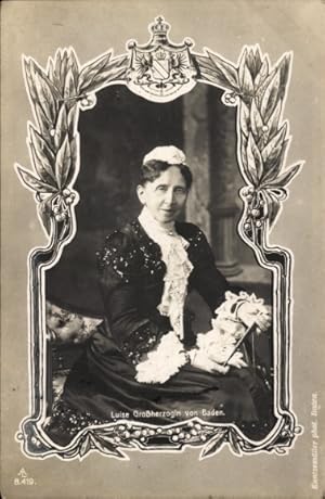 Passepartout Ansichtskarte / Postkarte Großherzogin Luise von Baden, Portrait