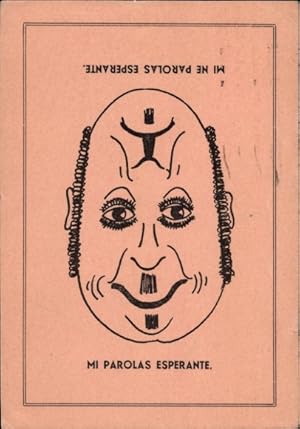 Ansichtskarte / Postkarte Mann mit zwei Gesichtsausdrücken, Freude, Trauer