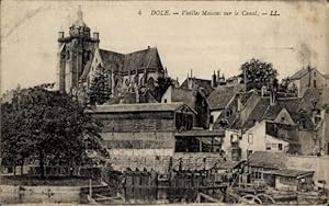 Ansichtskarte / Postkarte Dole Jura, Vieilles Maisons sur le Canal