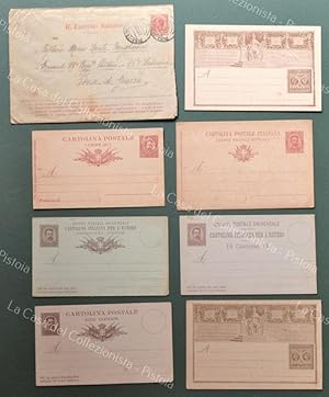 Storia postale. REGNO ITALIA. 7 cartoline ed 1 busta del R. Esercito.