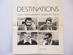 Imagen del vendedor de Destinations: Four Contemporary American Poets; Norman Pritchard, Jerome Badanes, Paul Blackburn, Calvin Hernton Essence Poster a la venta por ANARTIST