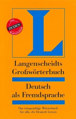 Bild des Verkufers fr Langenscheidts Growrterbuch, Deutsch als Fremdsprache zum Verkauf von Studibuch