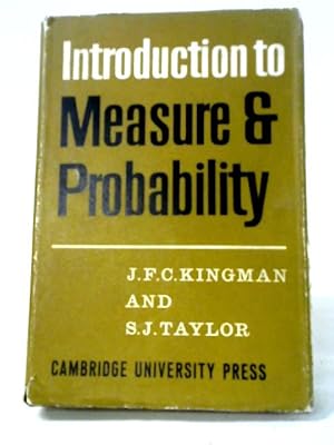 Bild des Verkufers fr Introduction to Measure and Probability zum Verkauf von World of Rare Books