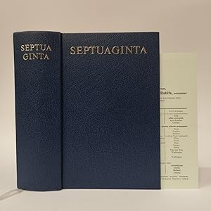 Septuaginta. Id est Vetus Testamentum graece iuxta LXX interpretes. Editio minor. Duo volumina in...