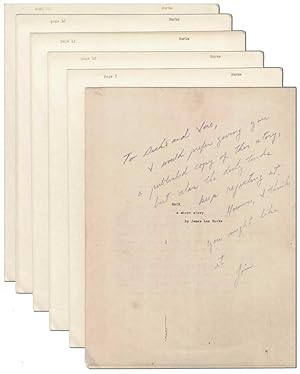 HACK: A SHORT STORY - ORIGINAL THERMOFAXED TYPESCRIPT DRAFT, INSCRIBED [WITH] QUARTERLY WEST - NO...