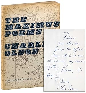 THE MAXIMUS POEMS - INSCRIBED TO BOBBIE CREELEY