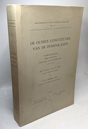 De oudste constituties van de dominicanen / bibliothèque de la revue d'histre ecclésiastique