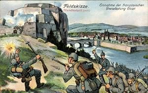 Ansichtskarte / Postkarte Givet Ardennes, Einnahme der französischen Grenzfestung 1914, 1. WK