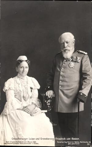 Ansichtskarte / Postkarte Großherzog Friedrich I. von Baden, Luise von Preußen