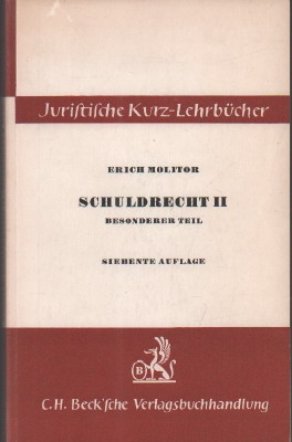 Imagen del vendedor de Schuldrecht II. Besonderer Teil. a la venta por Antiquariat Jenischek