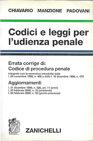Bild des Verkufers fr CODICI E LEGGI PER L ' UDIENZA PENALE zum Verkauf von MULTI BOOK