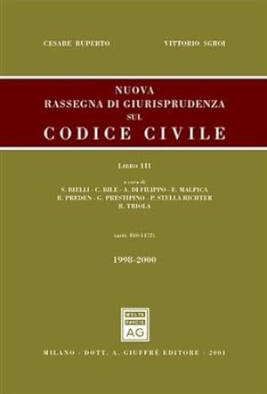 Image du vendeur pour Nuova rassegna di giurisprudenza sul Codice civile LIBRO III Aggiornamento 1998-2000 (artt. 810-1172) mis en vente par MULTI BOOK