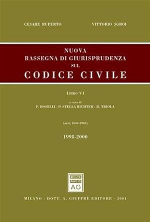 Image du vendeur pour Nuova rassegna di giurisprudenza sul Codice civile LIBRO IV Aggiornamento 1998-2000 (artt. 2643-2969) mis en vente par MULTI BOOK