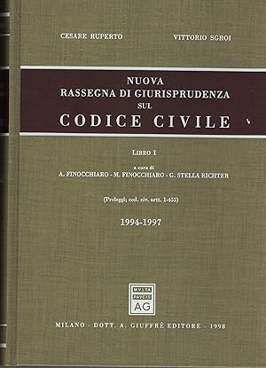 Image du vendeur pour Nuova rassegna di giurisprudenza sul Codice civile. LIBRO I (Artt. 1-455) mis en vente par MULTI BOOK