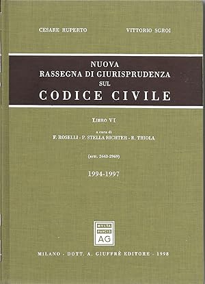 Image du vendeur pour Nuova rassegna di giurisprudenza sul Codice civile. LIBRO IV Aggiornamento 1994-1997 (Artt. 2643-2969) mis en vente par MULTI BOOK