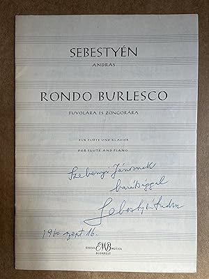 Sebesty n Andr s: Rondo Burlesco for Flute and Piano - inscribed
